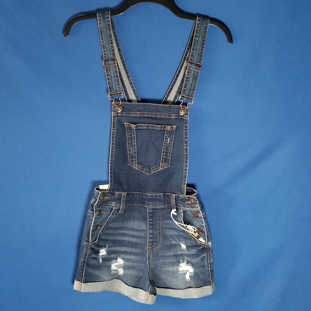 Wax Jean Juniors Denim Shortall Shorts